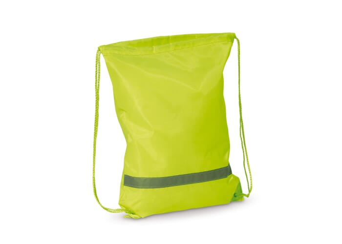 Sac à cordon réfléchissant à personnaliser Vert clair